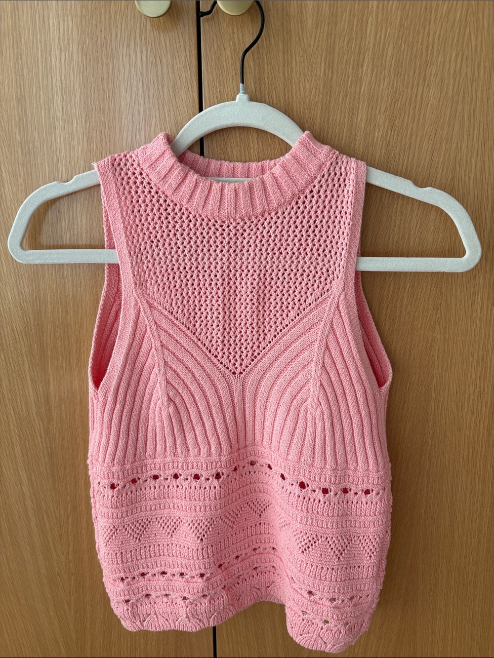 Zara High Neck Crochet Top